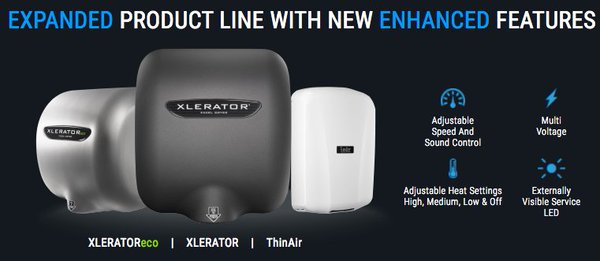 Hand Dryer Features Expanded and Enhanced