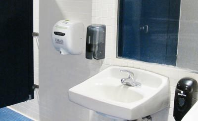 Green Day of Service - Restroom Installs Hand Dryer