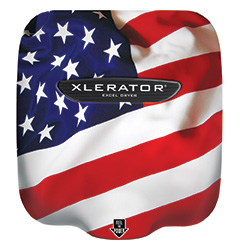 XLERATOR Hand Dryer with American Flag