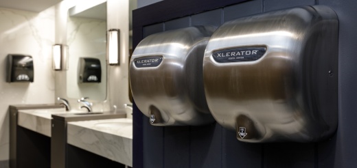Two XLERATOR Hand Dryers on the Wall