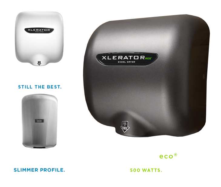 XLERATOReco, XLERATOR, and ThinAir Hand Dryers