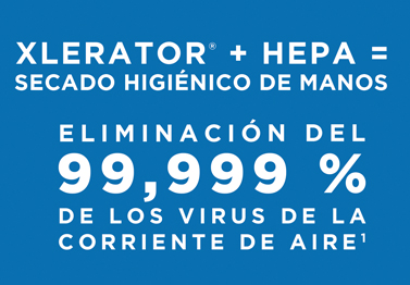 XLERATOR + HEPA = secado higienico de manos